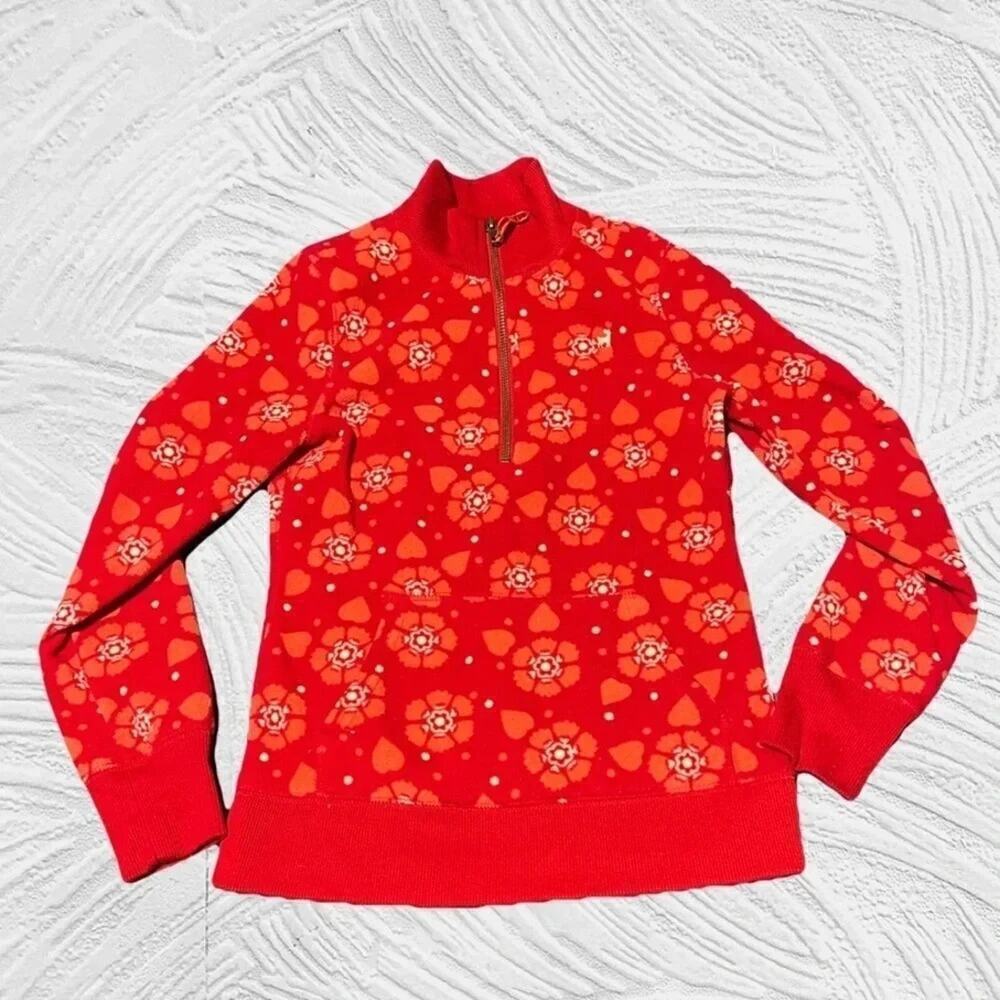 Red Old Navy Half Zip Sweater Girls Medium